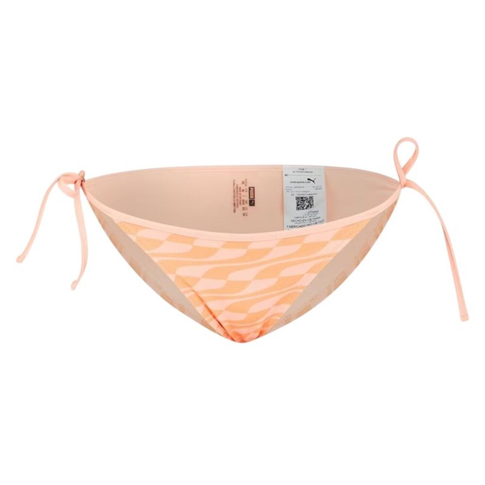 Puma Womens/Ladies Wave Pattern Side Tie Bikini Bottoms / Peach